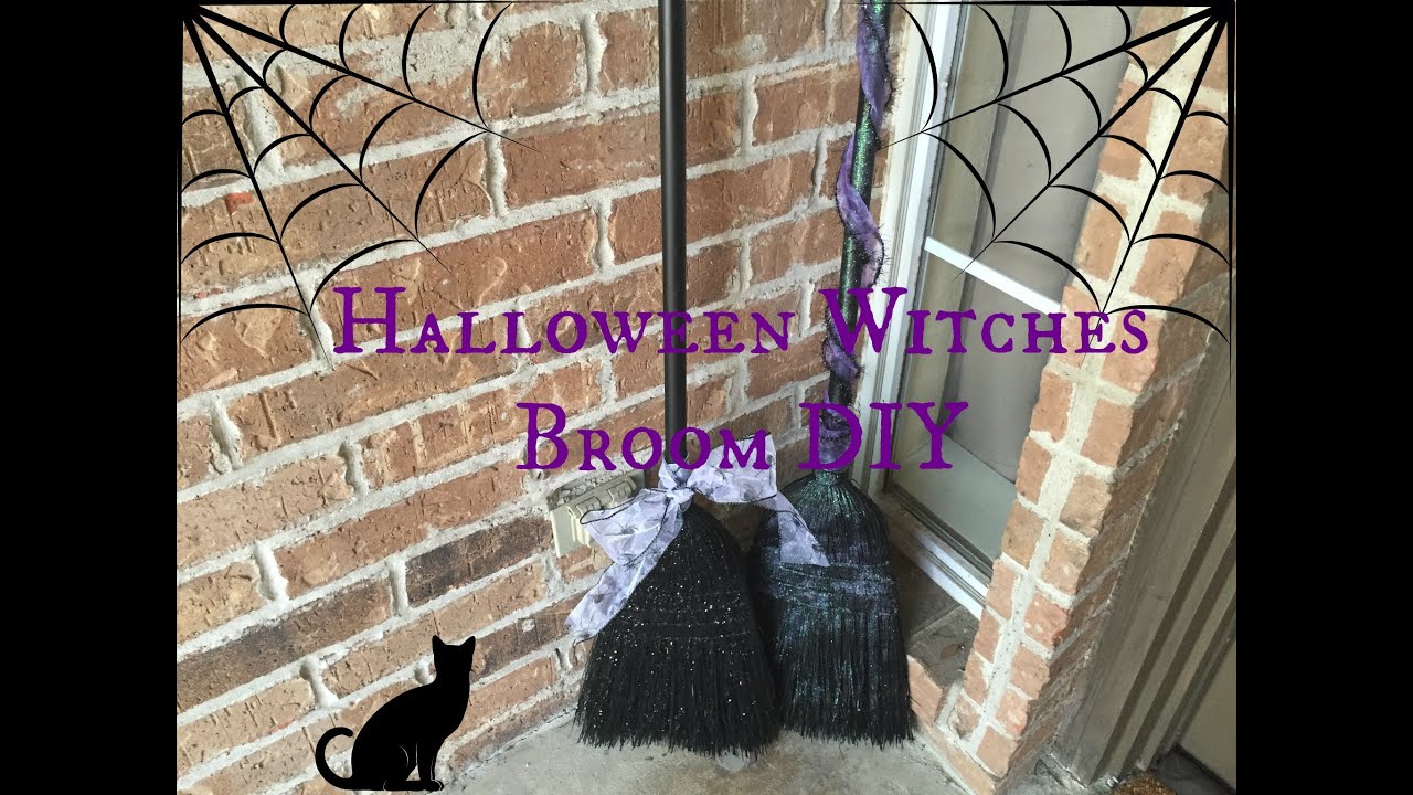 Halloween Witches Broom - Front Porch Decor DIY