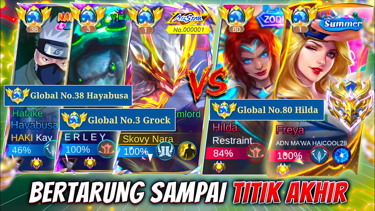 GILA BANGET! INI DIA PERTARUNGAN PARA TOP GLOBAL DIRANK TINGGI! MATCH PANAS! MMR DIPERTARUHKAN!!😱