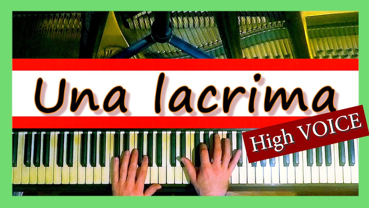 Una lacrima KARAOKE / PIANO ACCOMPANIMENT - Gaetano DONIZETTI 🎼 Score and Lyrics #operasinger