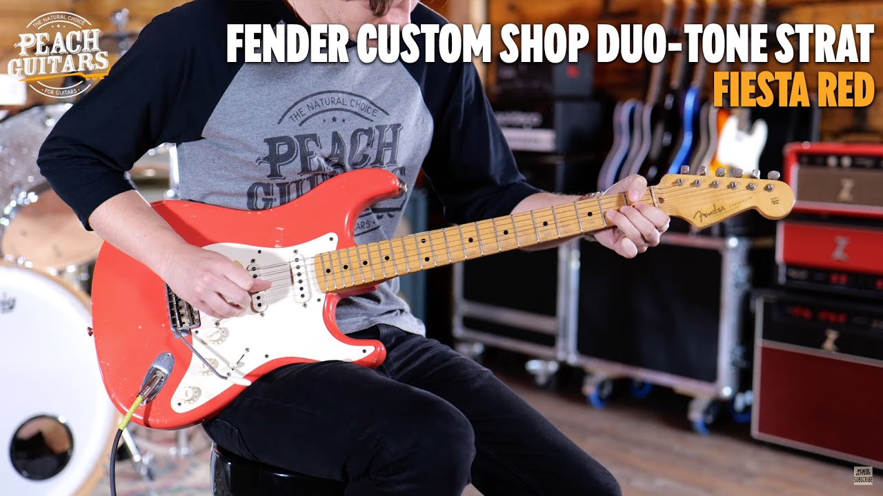 No Talking...Just Tones | Fender Custom Shop 50's Duo-Tone Strat Fiesta Red