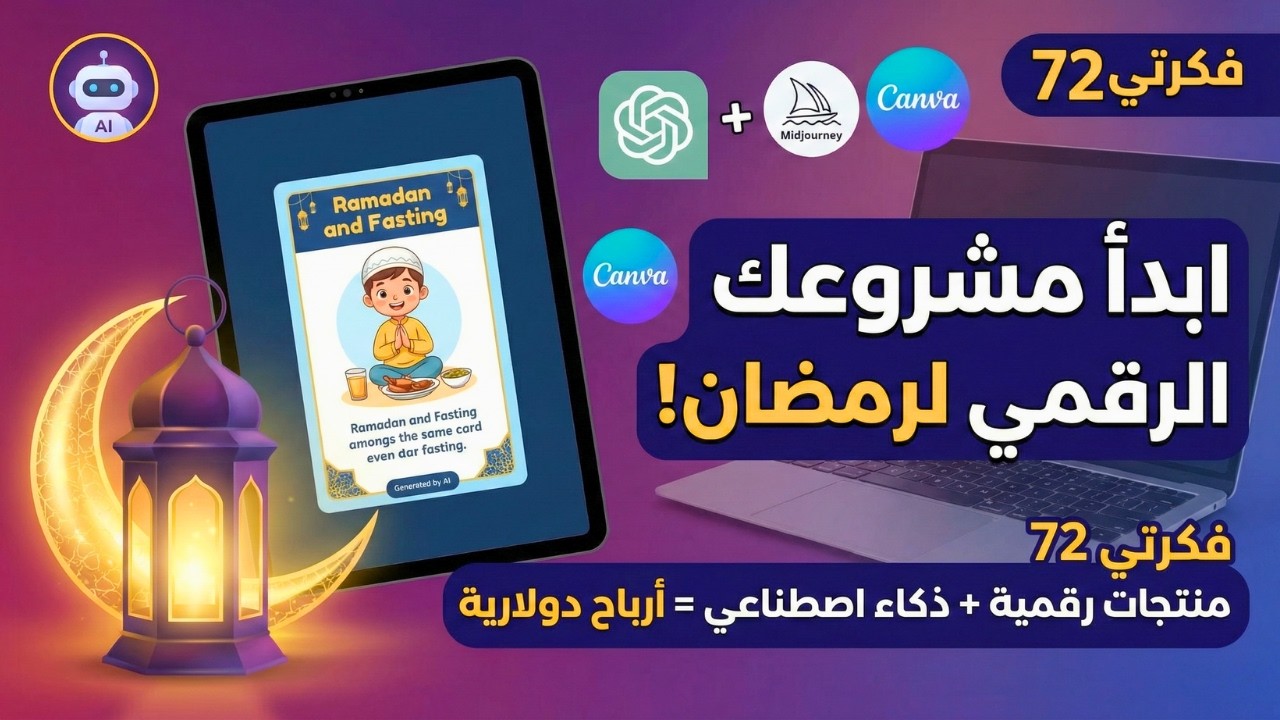 ابدأ مشروعك الرقمي لرمضان الآن 🌙فكرة منتج رقمي مربح جداً قبل رمضان 2026 💸