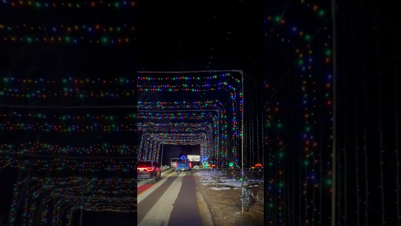 Drive-thru Christmas lights in NJ!  #christmas2024 #decoration #lights #winteractivities