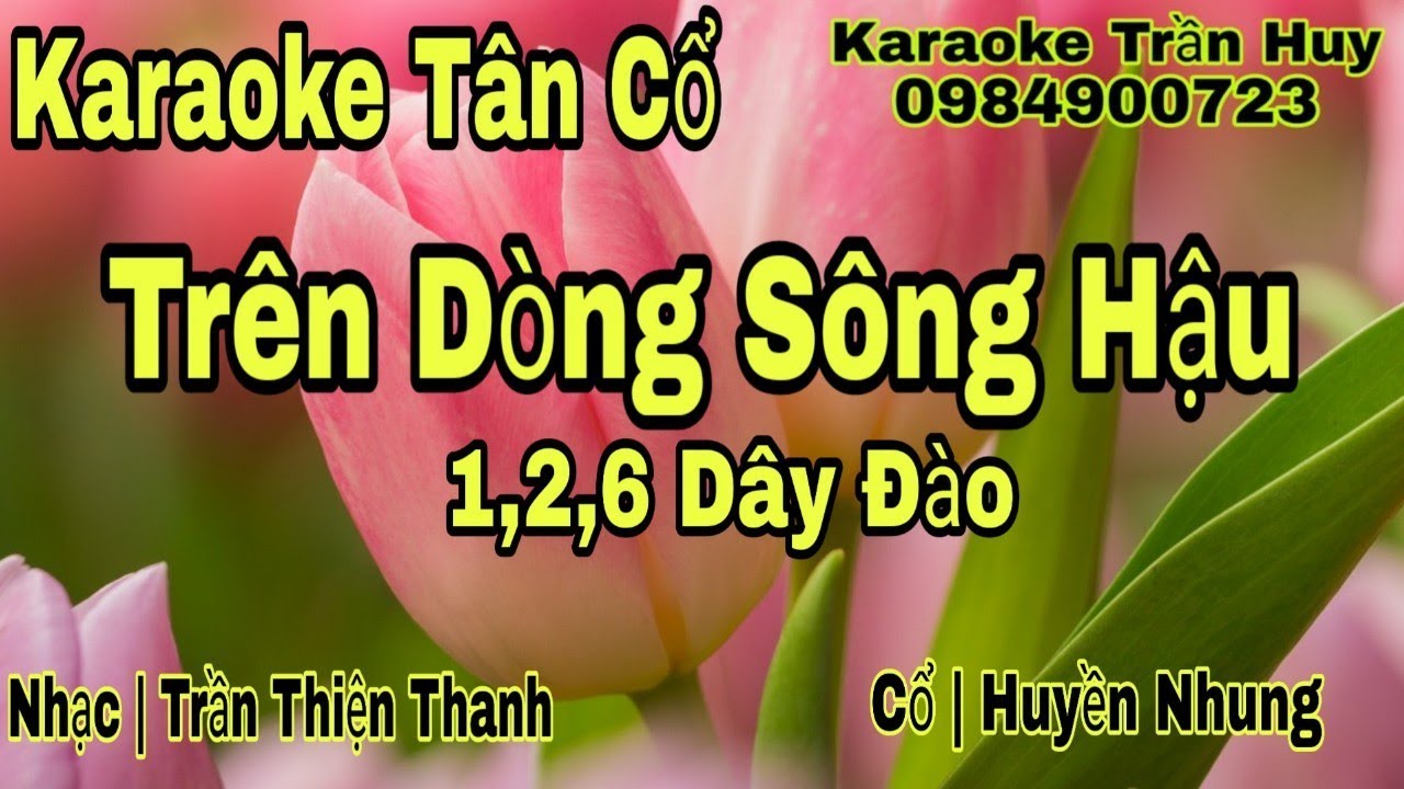 Karaoke Tân Cổ | Trên Dòng Sông Hậu | 1,2,6 Dây Đào | Beat Trần Huy 2020
