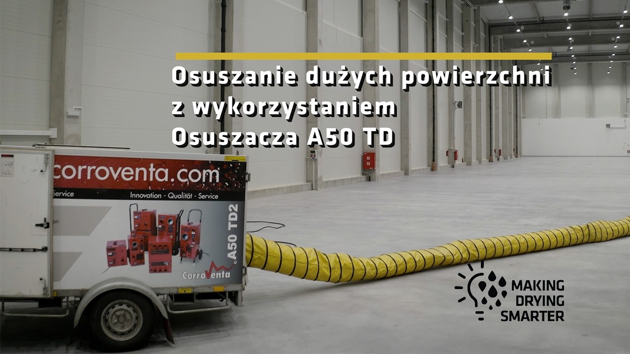 Osuszanie dużych powierzchni - Osuszacz A50 Corroventa