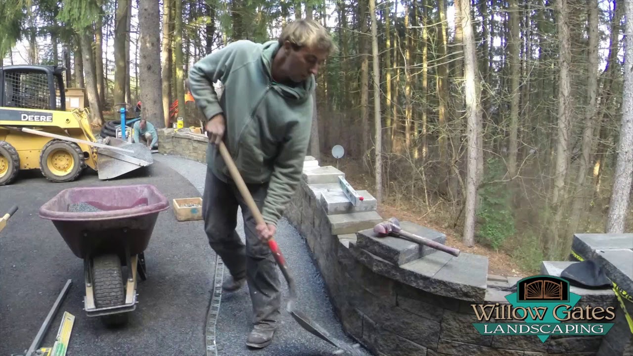 Segmental Retaining Wall Installation by Willow Gates Landscaping in Mohnton PA