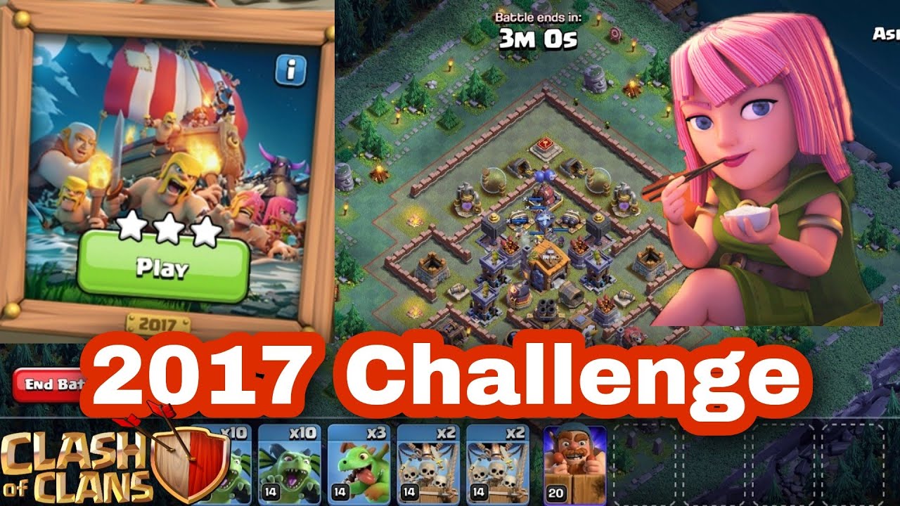 How to Complete 2017 Challenge in Clash of Clans | coc