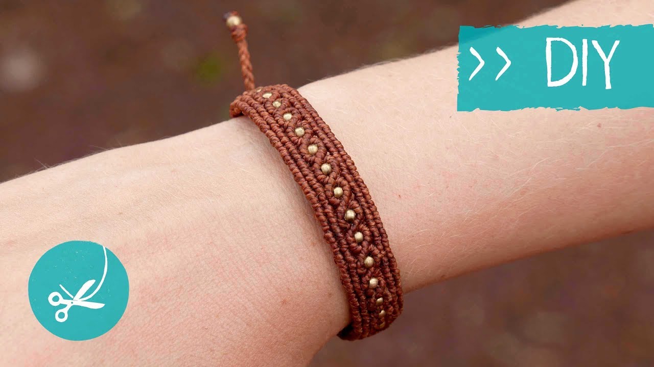 ✨ Makramee 𝗔𝗿𝗺𝗯𝗮𝗻𝗱 mit Perlen - 𝗔𝗻𝗹𝗲𝗶𝘁𝘂𝗻𝗴  ✨