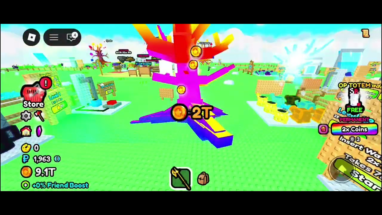 I Helping Another Player in Chop Your Tree in Roblox 