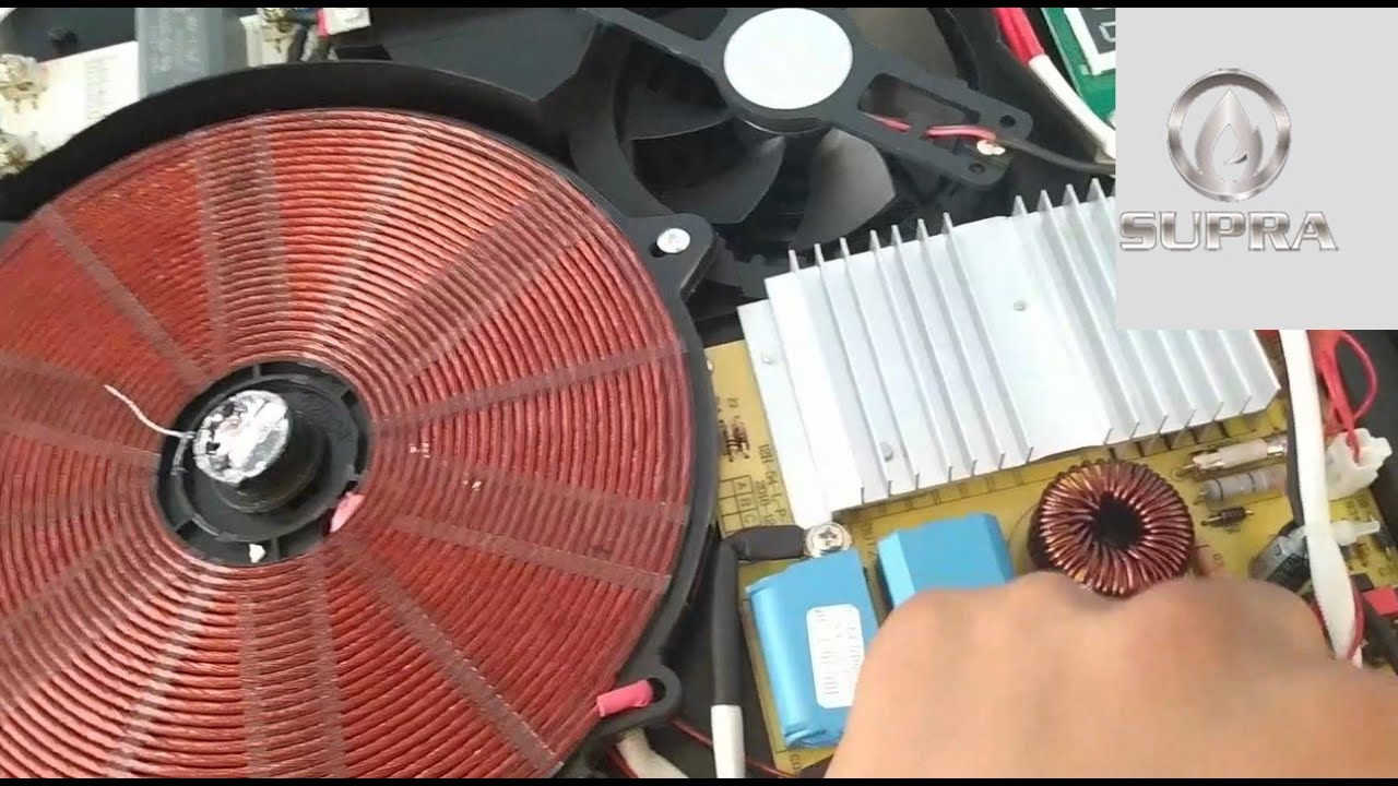 Reparación de Parrilla de inducción Supra. Codigo de error E2 corto en Ntc