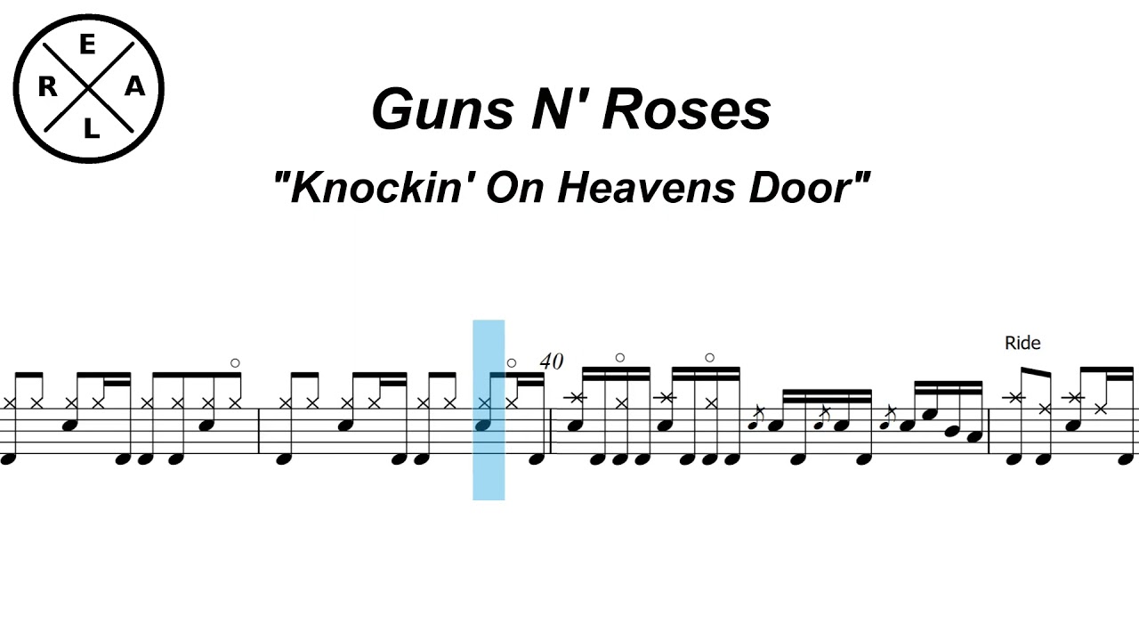 Knockin' on Heavens Door - Guns N' Roses DrumScore