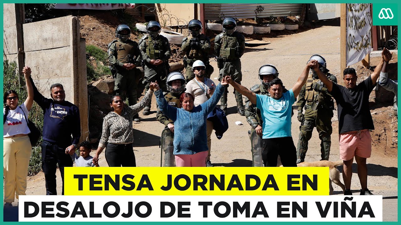 Tenso desalojo en toma de Reñaca