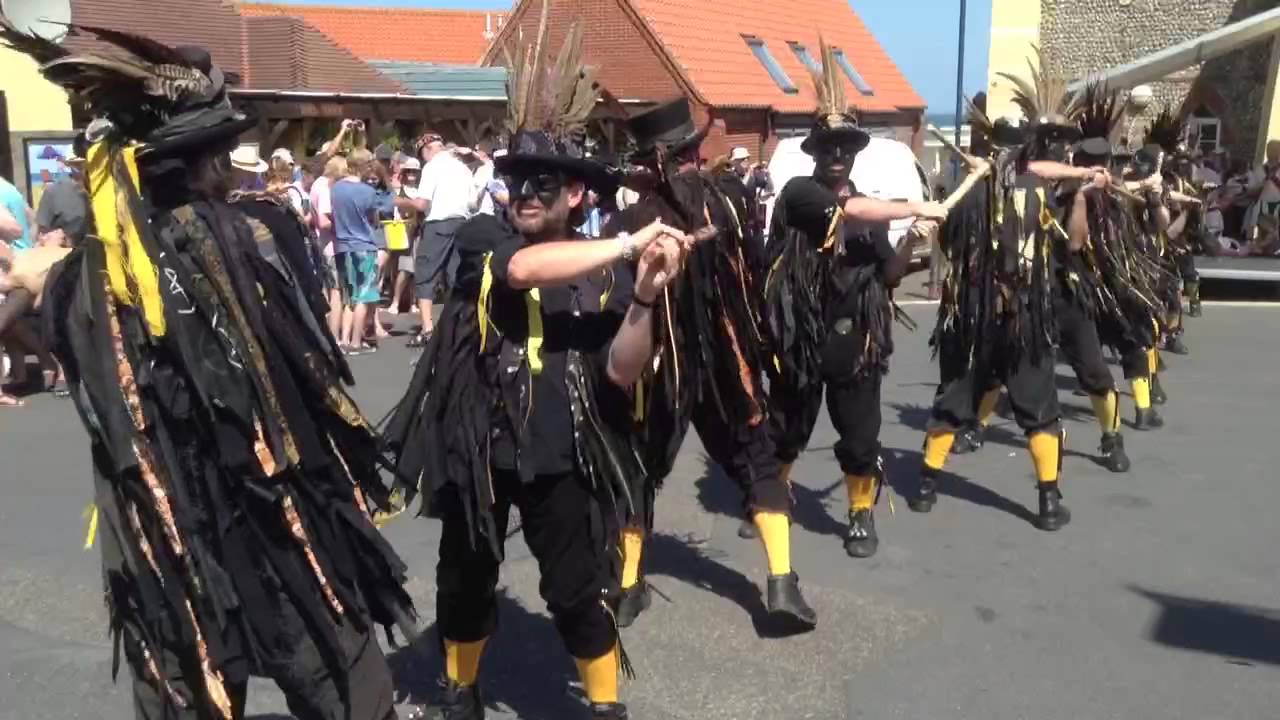 The Witchmen dancing 'Joanna Lumley' at Sheringham 2015