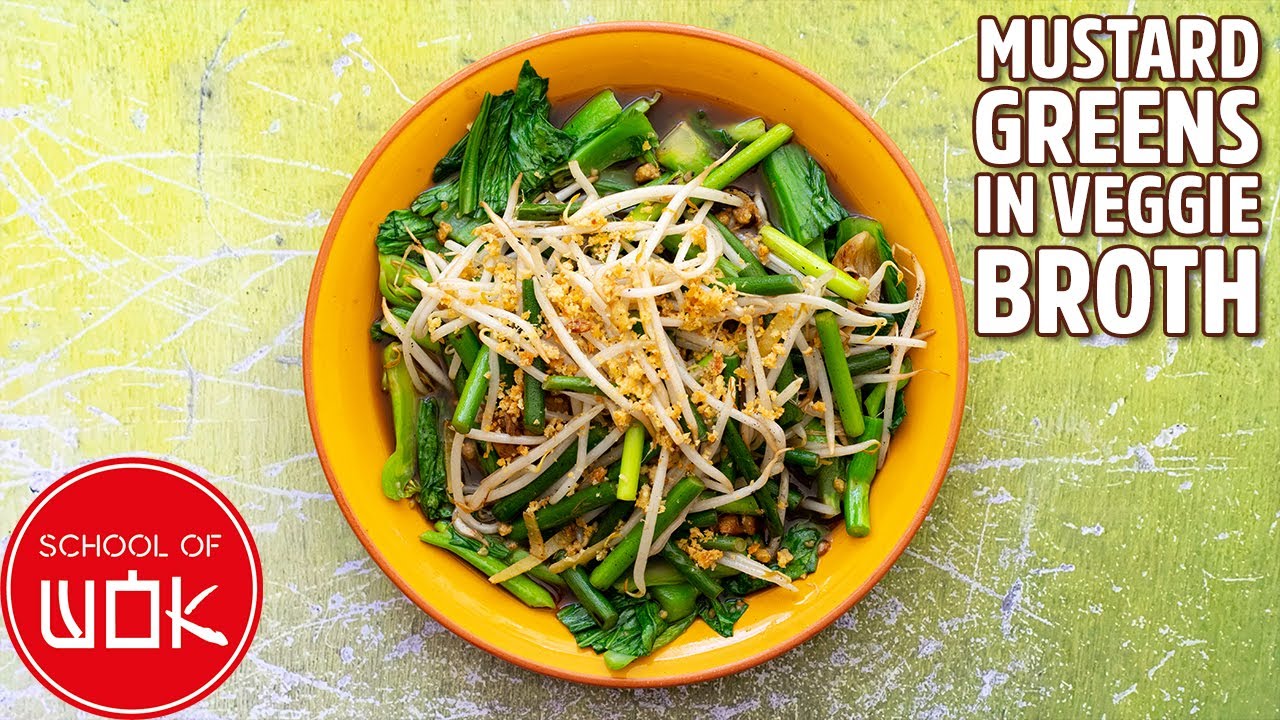 Delicious Mustard Greens & Flash Fried Garlic Shoots!