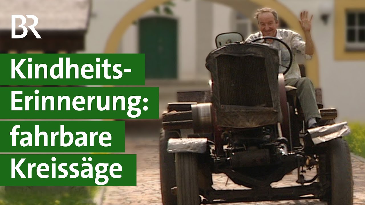 Selbst gebaute fahrbare Kreissäge, DDR Oldtimer Traktor Marke Eigenbau | Unser Land | BR Fernsehen