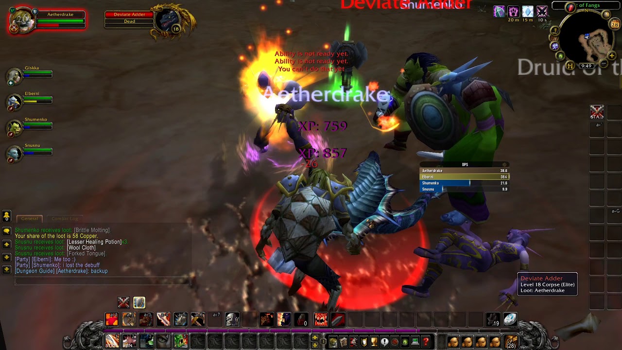 Wailing Caverns Dungeon Gameplay (WOTLK 3.3.5)