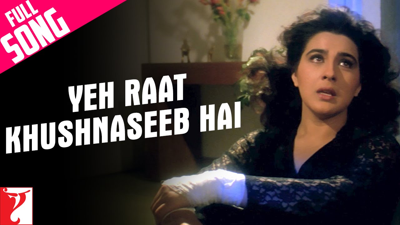 Yeh Raat Khushnaseeb Hai Song | Aaina | Jackie Shroff, Juhi Chawla, Amrita Singh | Lata Mangeshkar