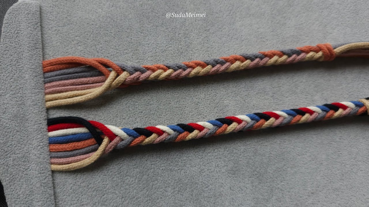編繩基礎-八股編  How to eight strand braided