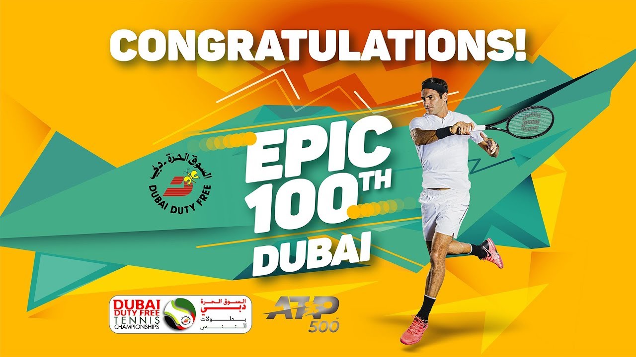 Roger Federer Wins his 100th career singles title in Dubai