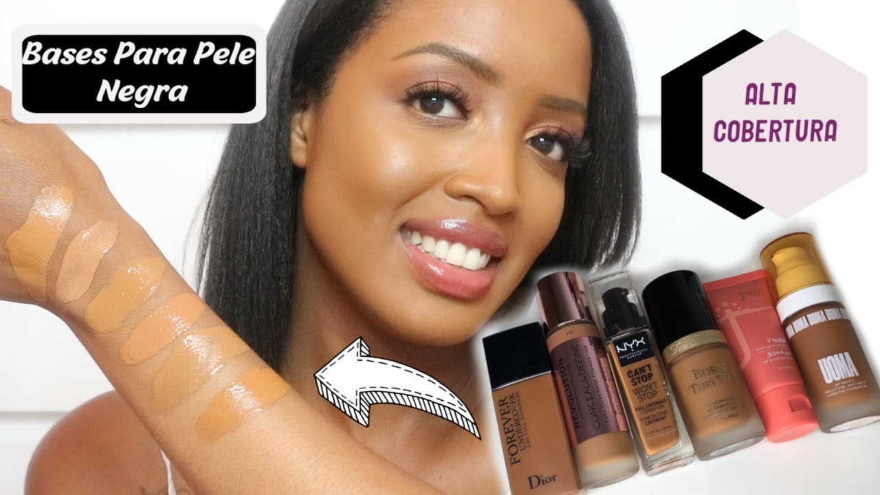 TOP 6 BASES DE ALTA COBERTURA PARA PELE NEGRA | FLAVIA JACINTHO