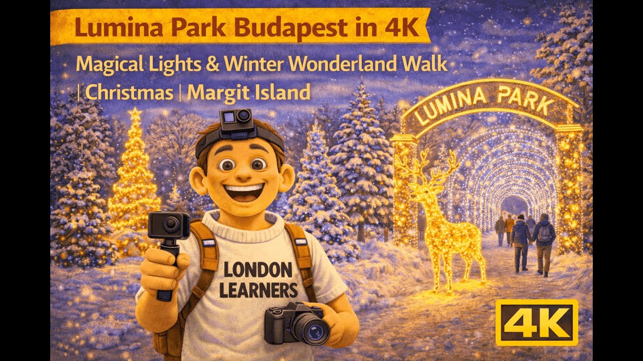 Lumina Park Budapest in 4K | Magical Lights & Winter Wonderland Walk I Christmas I Margit Island