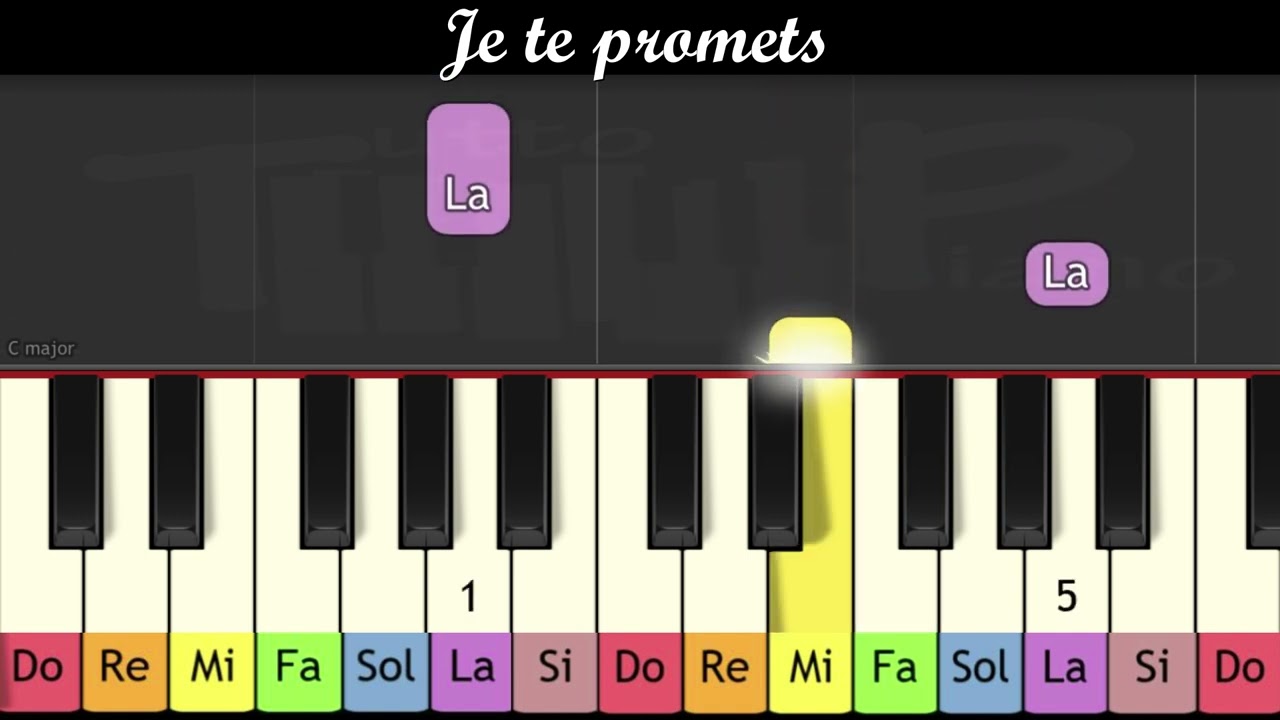Apprendre au piano très facile la chanson 