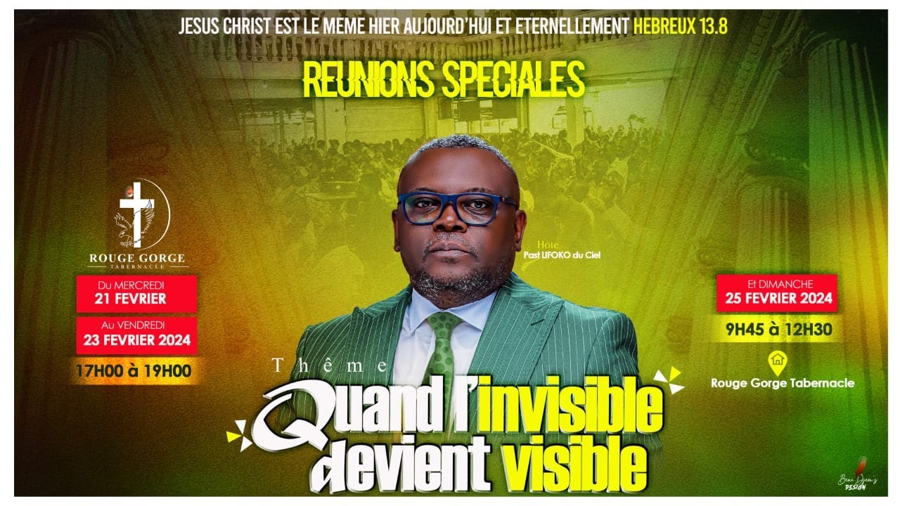 Reunion Special 2e jour | Quand l' invisible devient visible ,  2ém Intervenant | Rev Caleb EPONGOLA