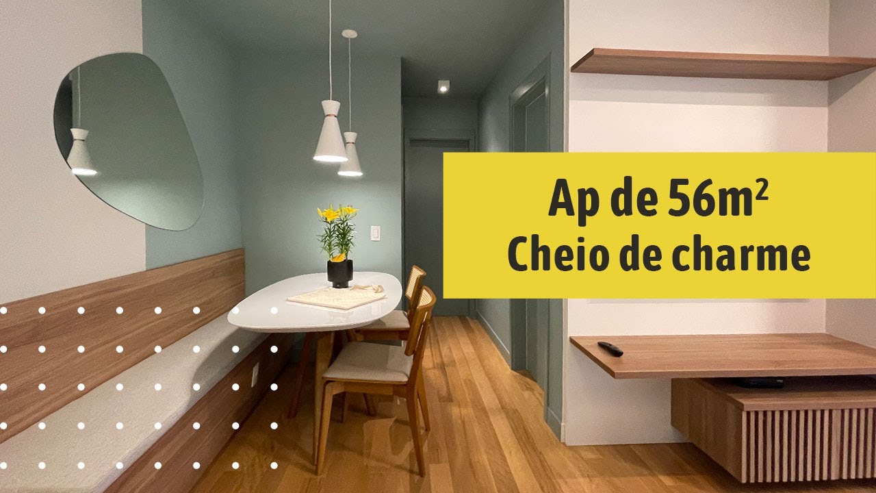 Tour pelo Ap 805d de 56m² com uma sala cheia de charme!