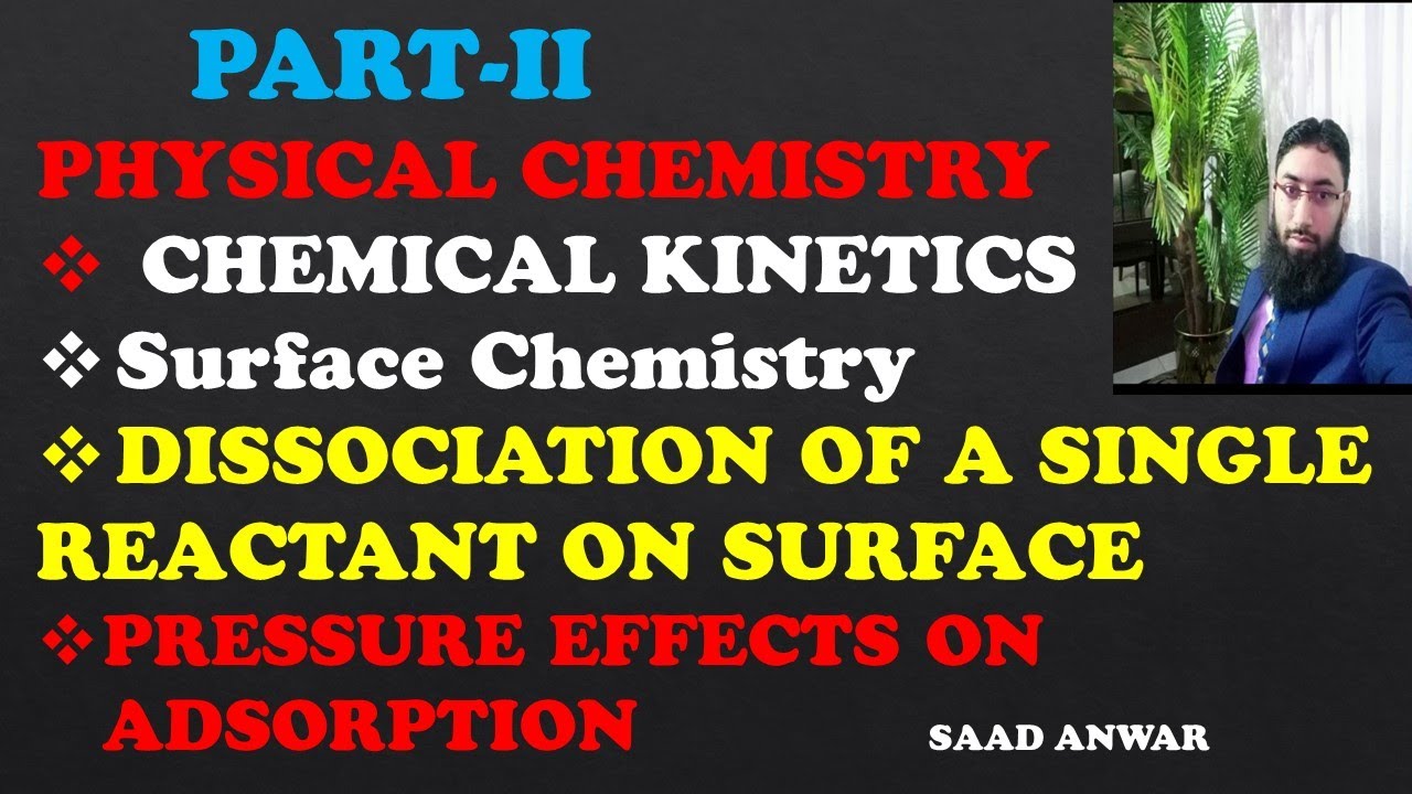 Dissociation of Single Reactant on Surface |Adsorption|Adsorbent|Pressure Effects|Urdu\Hindi|Saad