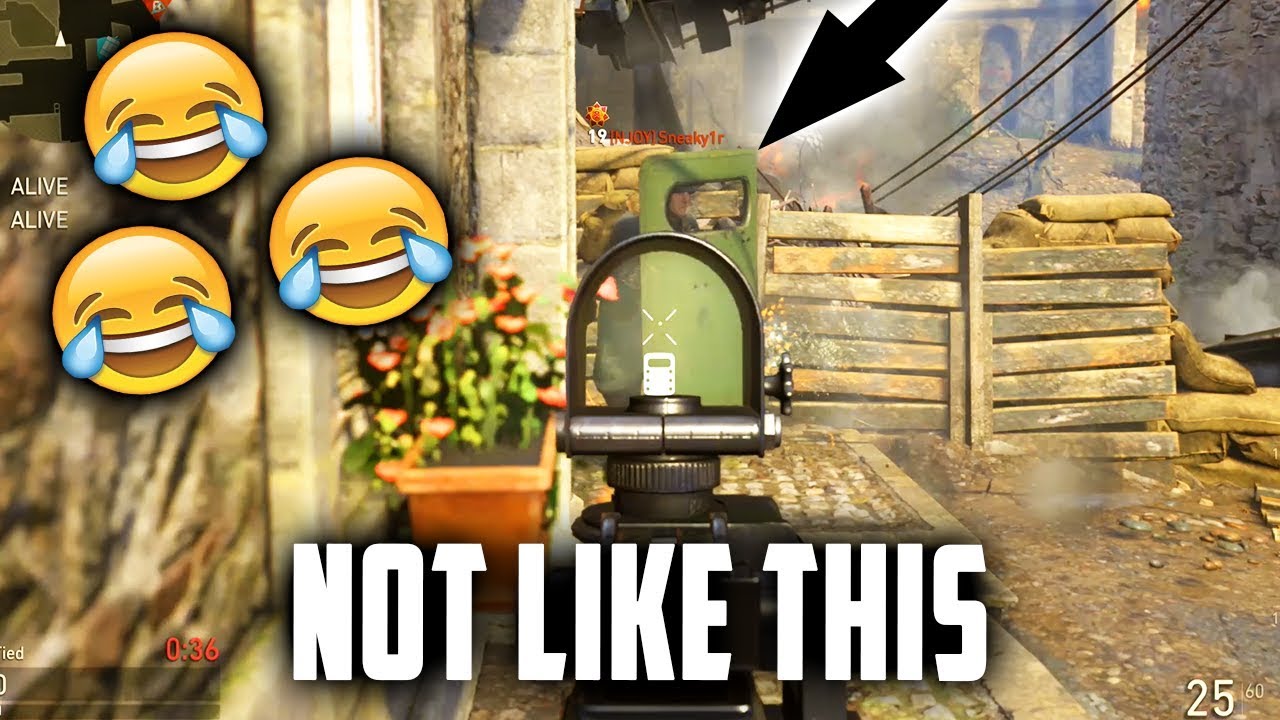 MY FIRST ENCOUNTER WITH A RIOT SHIELD IN WW2 SnD! LOL