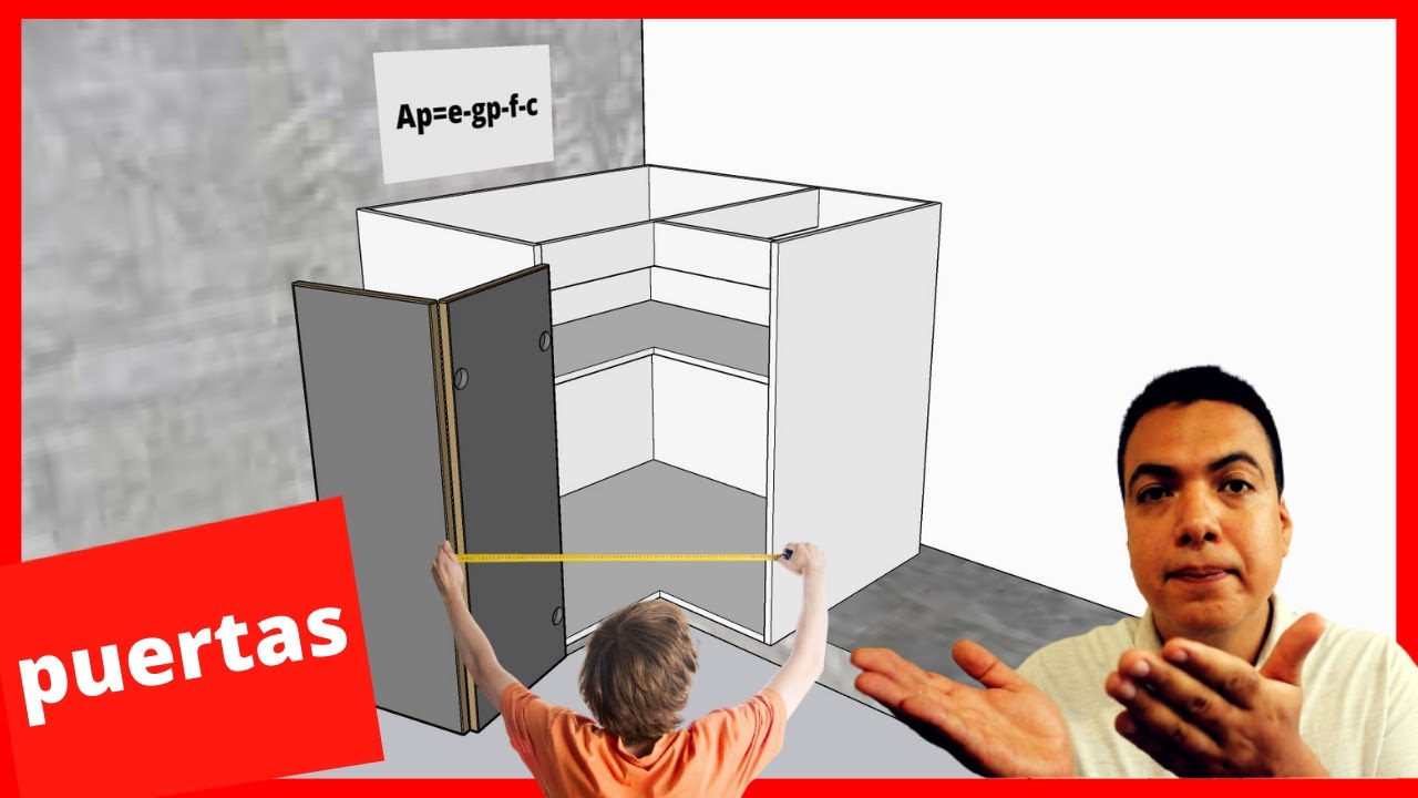 Bisagras y medidas de puertas para mueble esquinero de cocina