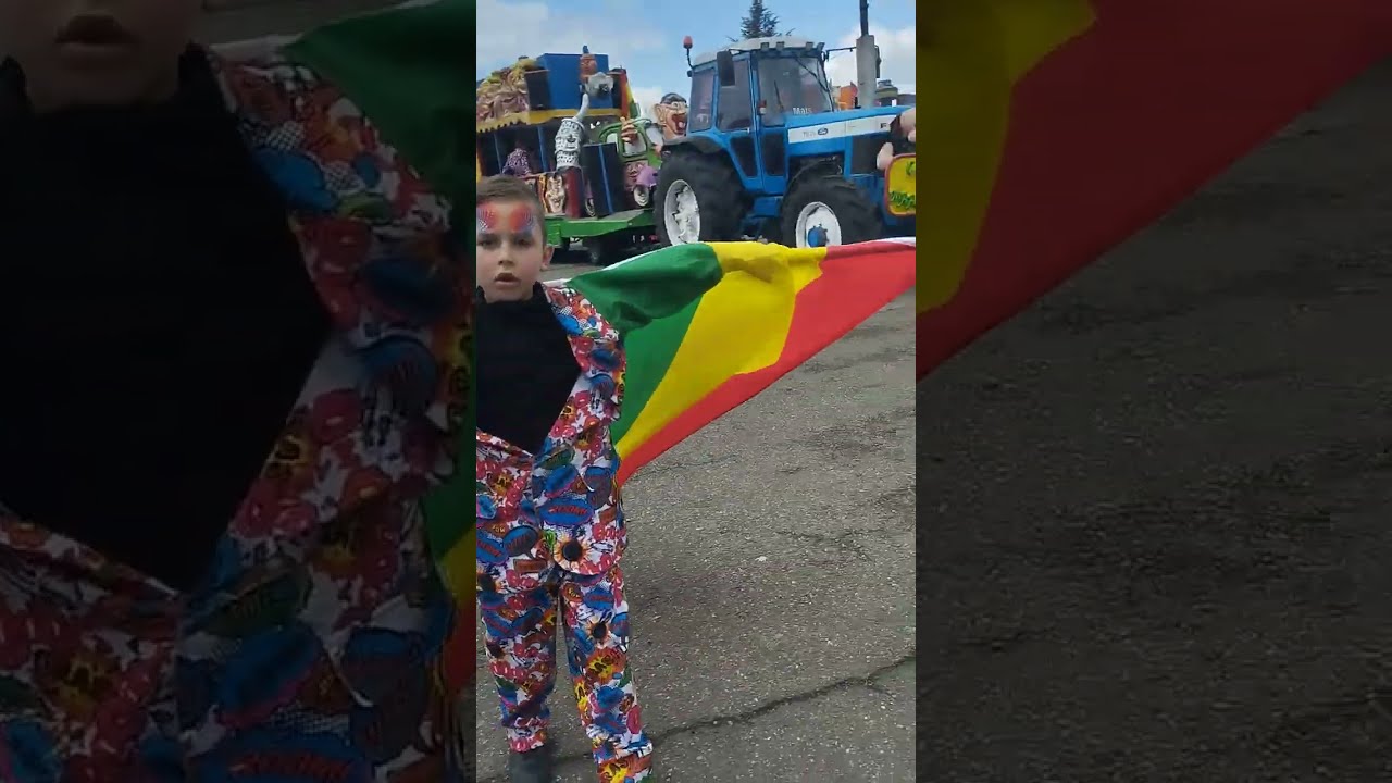 de opstelling van de Carnavalstoet van Eisden-Pauwengraaf