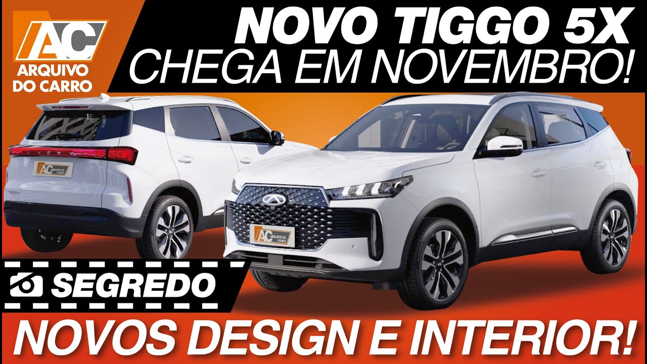 SEGREDO: NOVO CHERY TIGGO 5X CHEGA EM NOVEMBRO! NOVOS DESIGN E INTERIOR!