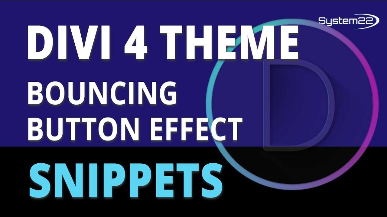 Divi Theme Bouncing Button Effect 👈
