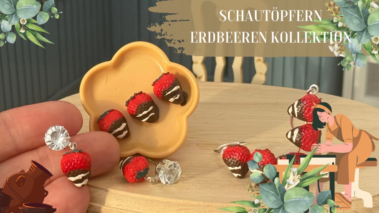 Schokoladen-🍓 Kollektion aus Fimo - Schautöpfern