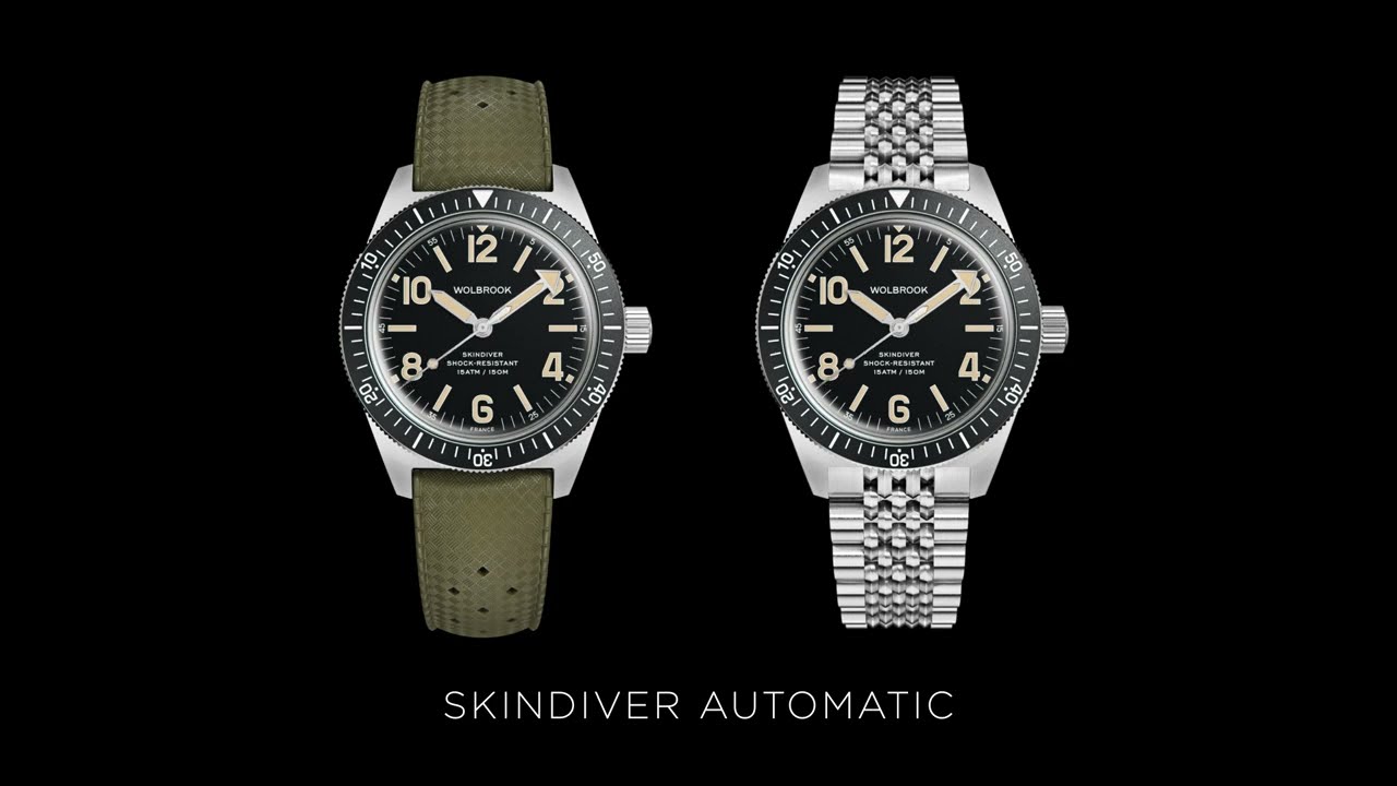 Wolbrook - Skindiver Automatic Watch - Vintage Lume & Quadrante nero