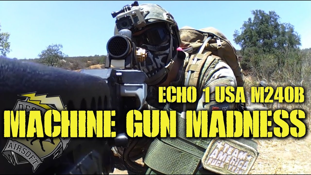 DesertFox Airsoft: Machine Gun Madness (Echo 1 M240 Bravo Gameplay)