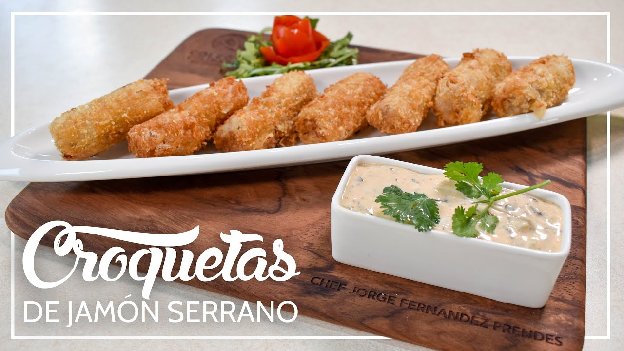 Croquetas de jamón serrano. Magnífico entremés, explicado paso a paso y en detalle.