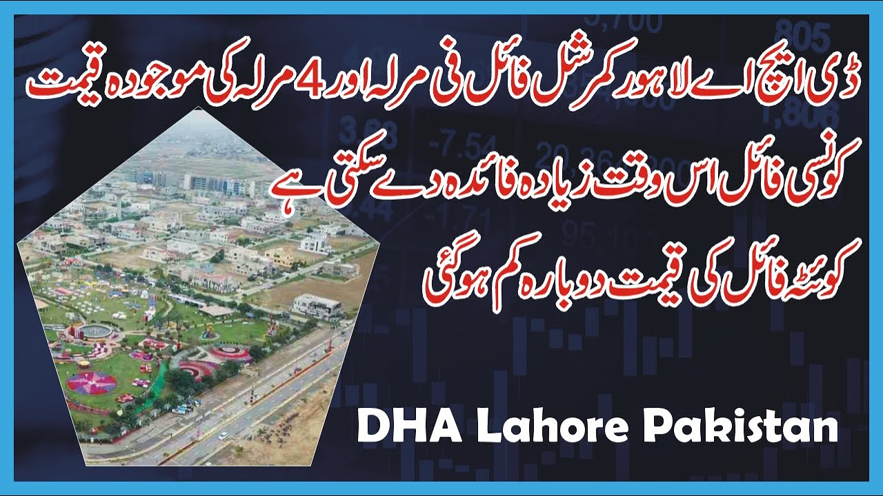 DHA Lahore file price update dhalhore.org phase 13 phase 6 commercial file  dha quetta