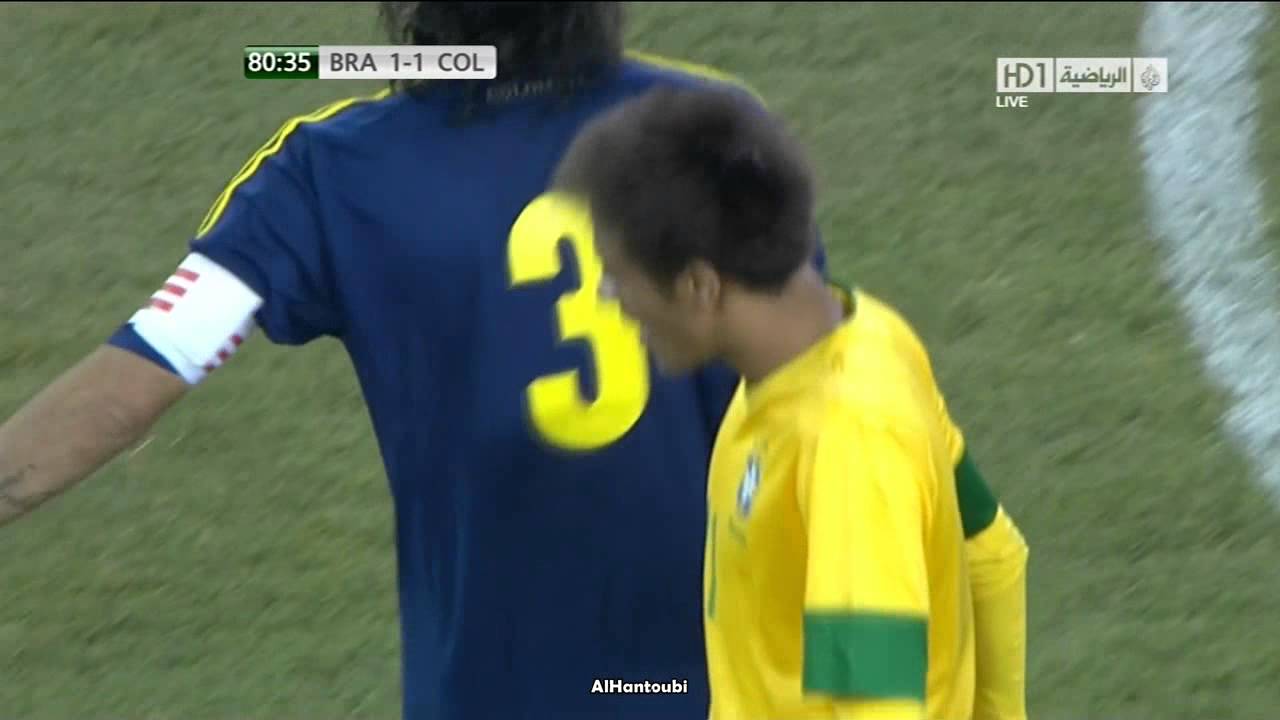 Neymar penalty miss vs Colombia [15.11.2012] HD