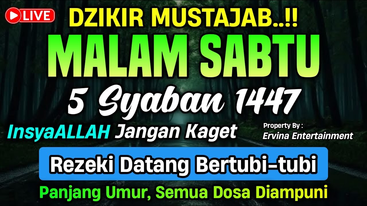 DZIKIR MALAM SABTU MUSTAJAB.! Pengampunan Dosa, insyaAllah Rezekimu Mengalir Deras | DZIKIR MALAM