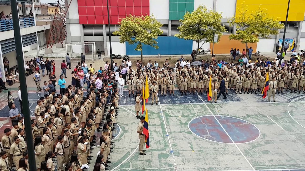 Juramento de bandera del Colegio Vicente Rocafuerte año 2019 - 2020 PARTE #6