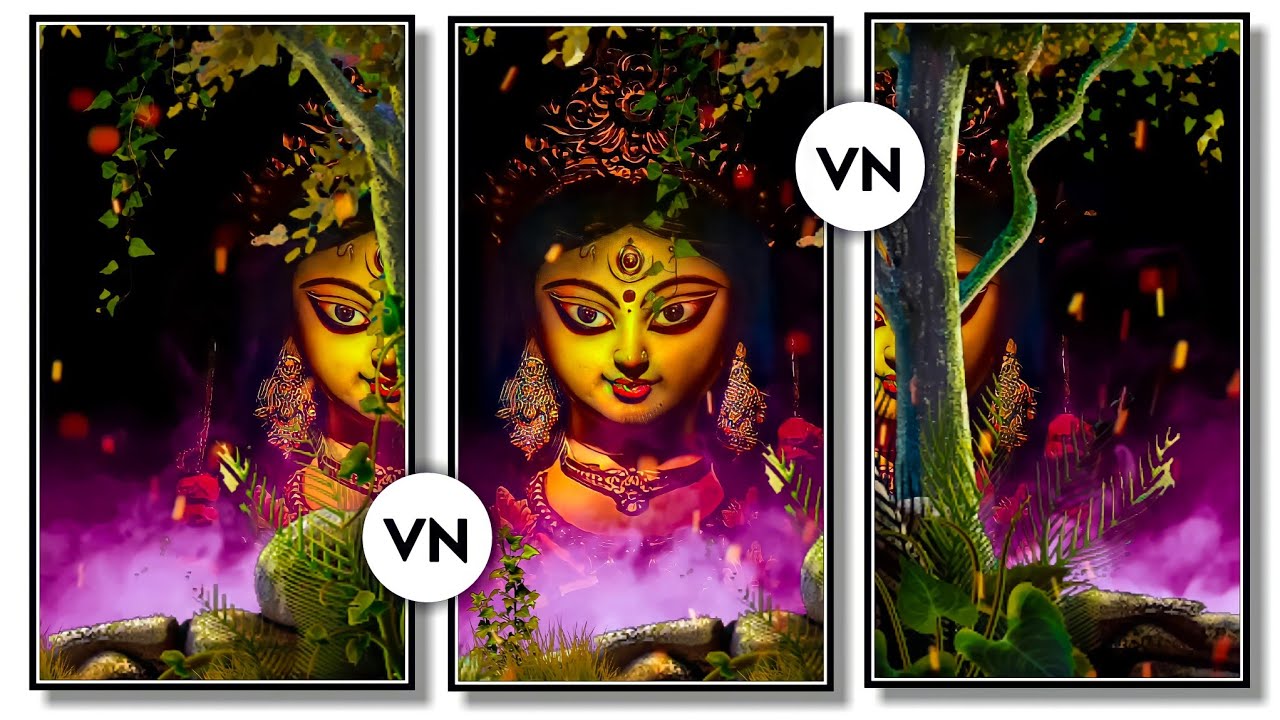 3d Durga Puja Status Video Editing | Durga Puja Status Video | Vn Video Editor | Navratri Video Edit