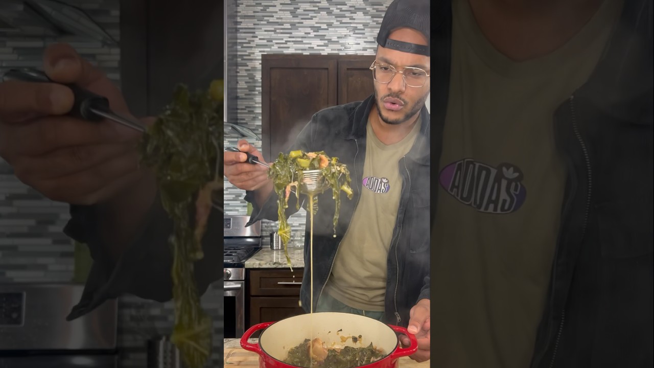 Южная листовая капуста 🥬 🍖: Лучший гарнир на День благодарения! Полный рецепт на моём сайте #link...