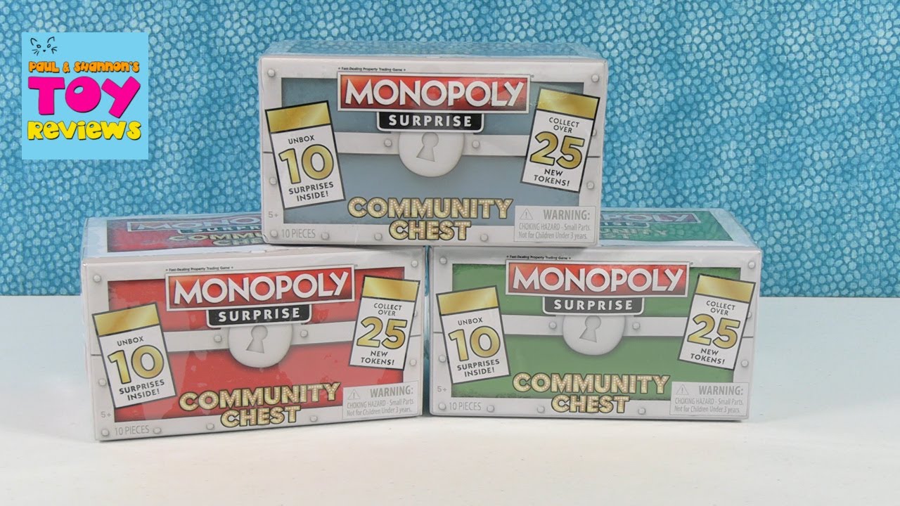 Monopoly Surprise Community Chest Blind Box Token Unboxing | PSToyReviews