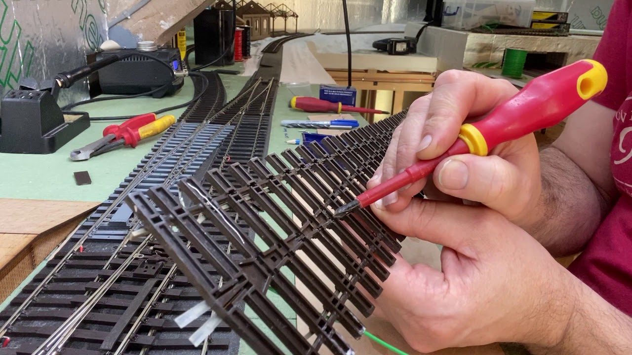 Installing DCC Concepts Cobalt Digital IP Point Motors.  Part 1.  Preparing Peco points.