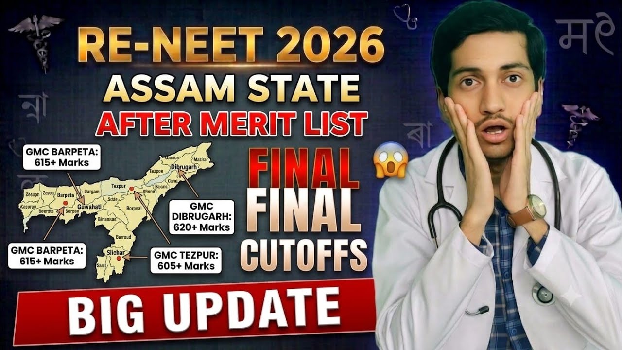 🚨 Assam Final Re-NEET 2026 Cutoff 🔥 | Merit List Analysis | Expected Cutoff