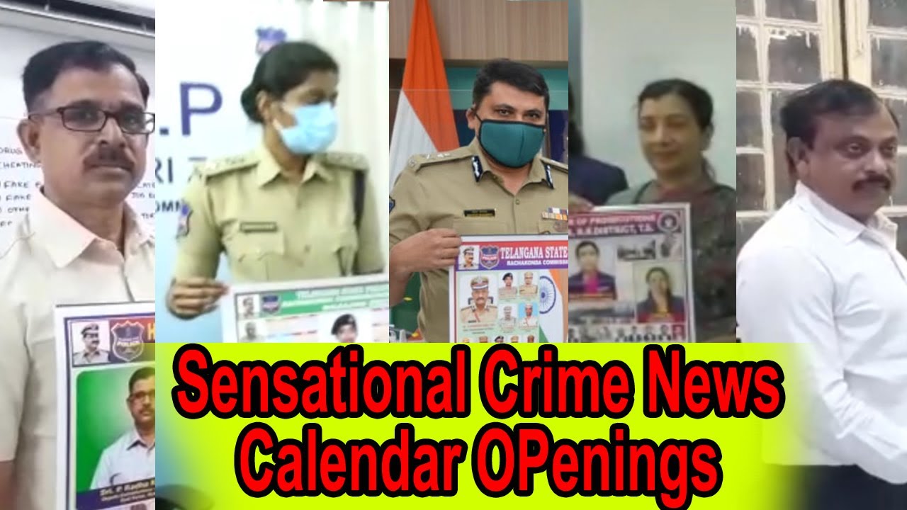 Sensational Crime News Calendar Opening By Task Force DCP Radha Krishna Rao and Other Officers