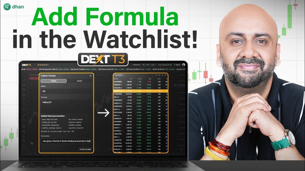 How to Add Custom Formula in Watchlist | DEXT T3