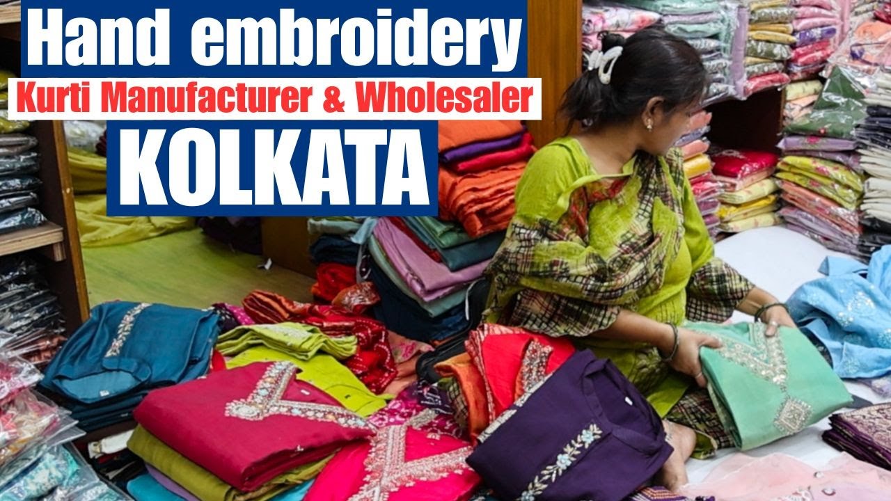 Kolkata hand embroidery Kurti Manufacturer & Wholesaler | Barabazar Kurti Wholesale Market