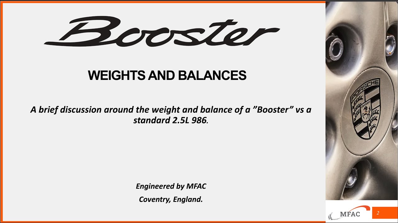 Booster / Boxster 1.8T 20V - A Discussion About Weights And Balances